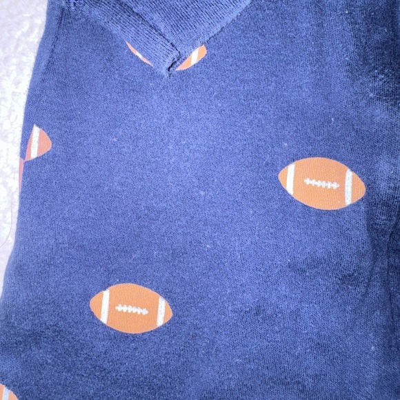 Carter's Dark Blue Football Print Footie - Picture 3 of 4